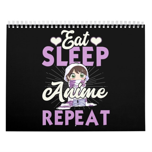 Calendario Comer Sleep Anime Repetir Idea de Regalo Cosplayer (Tapa)