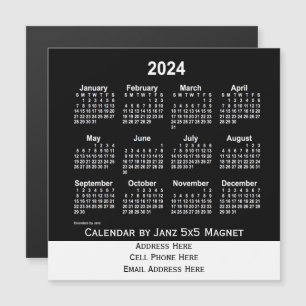 Calendario Comercial Neon White 2024 de Janz