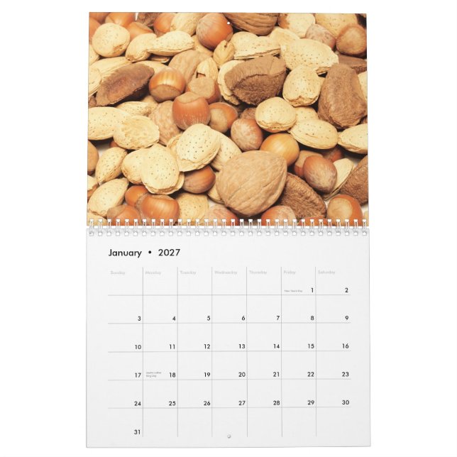 Calendario Comida 20XX (Jan 2027)