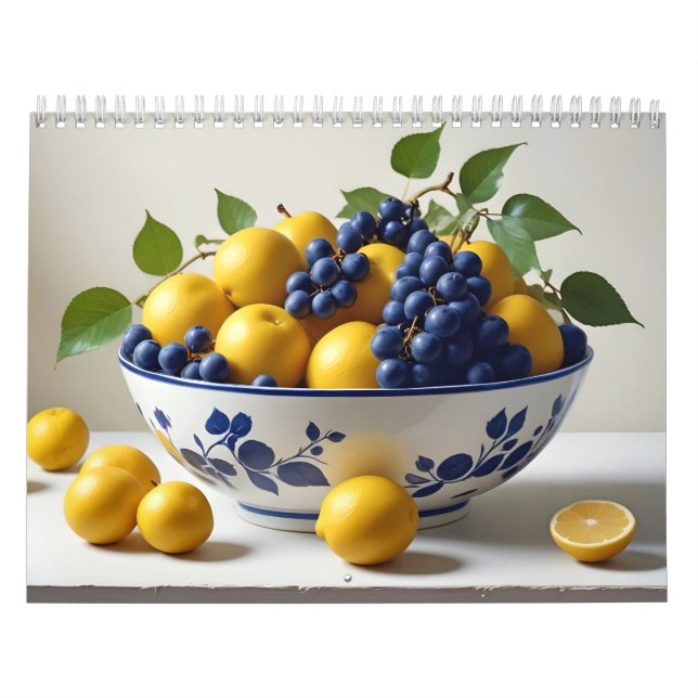 Calendario Comida colorida saludable para frutas frescas (Tapa)