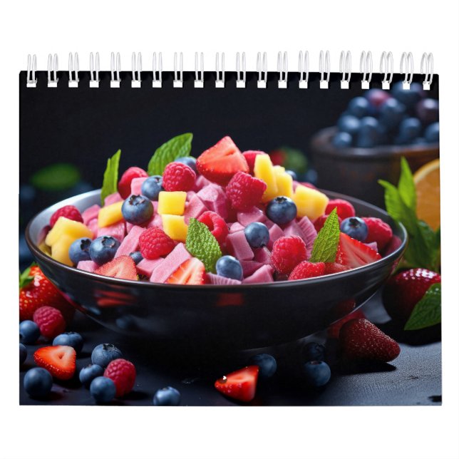 Calendario Comida colorida saludable para frutas frescas (Tapa)