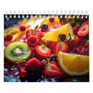 Calendario Comida colorida saludable para frutas frescas
