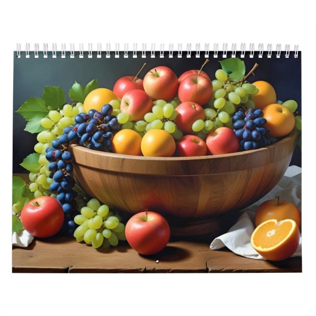 Calendario Comida colorida saludable para frutas frescas (Tapa)