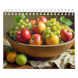 Calendario Comida colorida saludable para frutas frescas