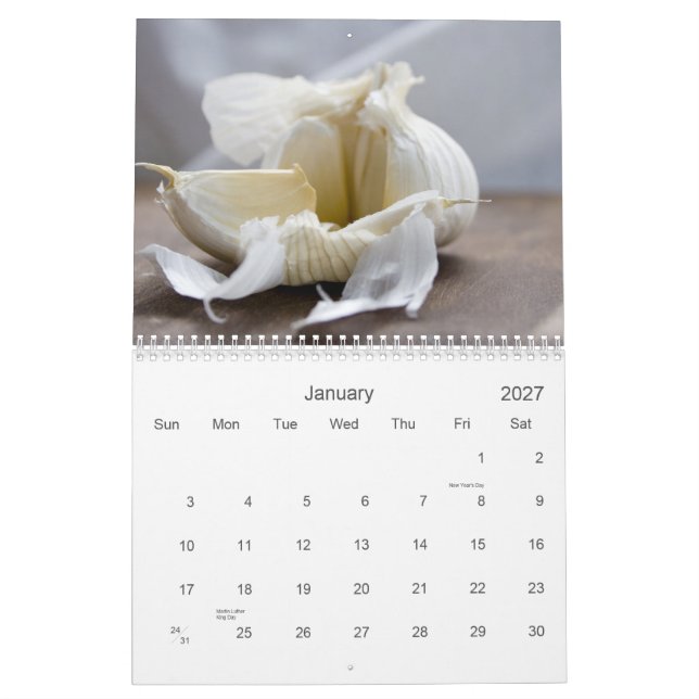 Calendario Comida + Fotografía 2009 (Jan 2027)