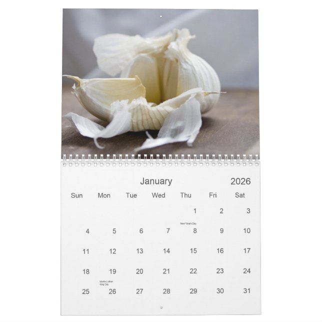 Calendario Comida + Fotografía 2009 (Jan 2026)