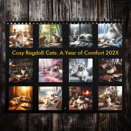 Calendario Cómodos Gatos Ragdoll: Un año de confort 2025