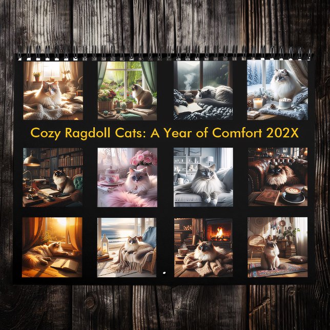 Calendario Cómodos Gatos Ragdoll: Un año de confort 2025 (Subido por el creador)