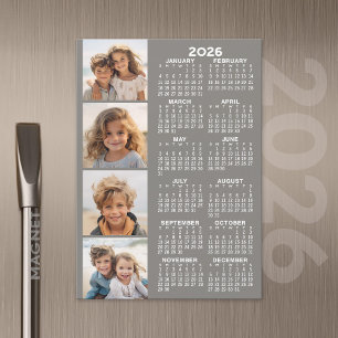 Calendario con 4 tarjetas magnéticas de Collage de