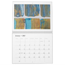 Calendario con arte brillante y consejos para la c