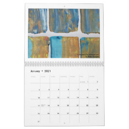 Calendario con arte brillante y consejos para la c
