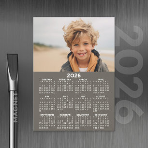 Calendario con foto - Tarjeta magnética de año com