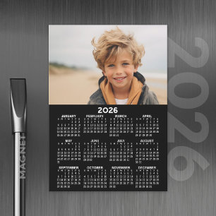 Calendario con foto - Tarjeta magnética de año com