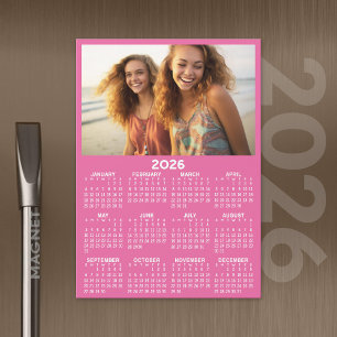 Calendario con foto - Tarjeta magnética de año com