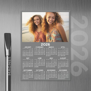 Calendario con foto vista de año completo imán mod
