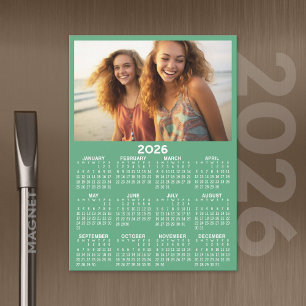 Calendario con foto vista de año completo imán mod