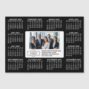 Calendario con logo Información de contacto Imán