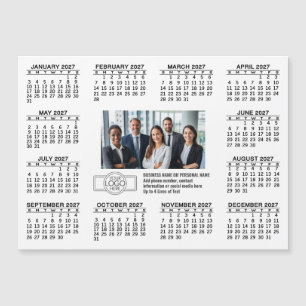 Calendario con logo Información de contacto Imán