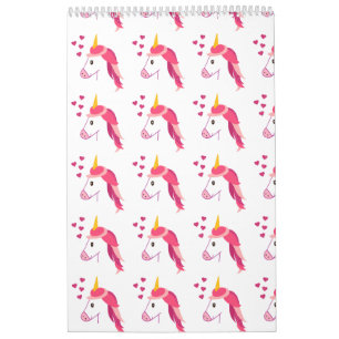 Calendario con unicornio para un chica