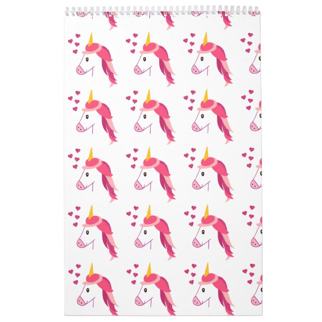 Calendario con unicornio para un chica (Tapa)