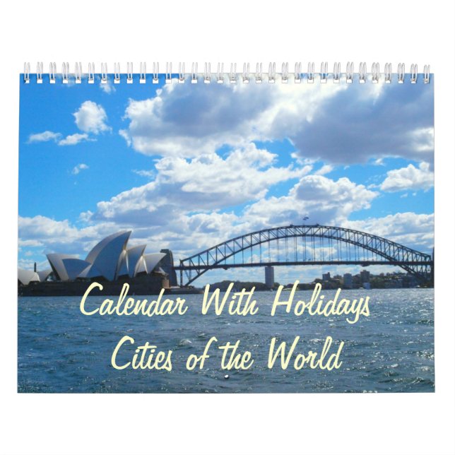 Calendario con vacaciones - Ciudades del mundo (Tapa)