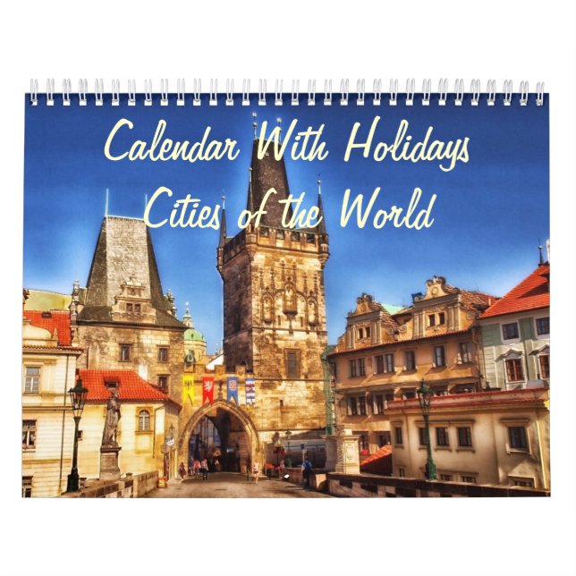 Calendario con vacaciones - Ciudades del mundo (Tapa)