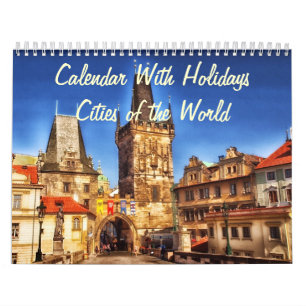Calendario con vacaciones - Ciudades del mundo