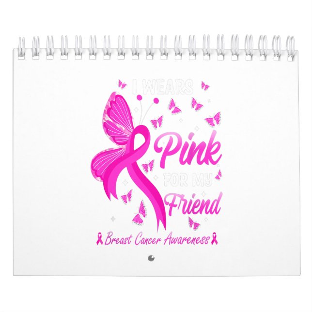 Calendario Conciencia sobre el cáncer de mama que llevo rosa  (Tapa)