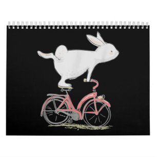Calendario Conejo conejo conejo en bicicleta