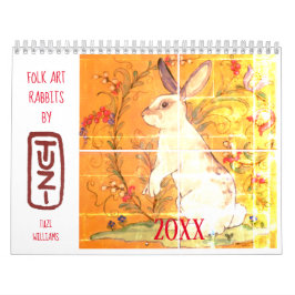 Calendario Conejos de arte popular de Tuzi Willams Rabbit Til