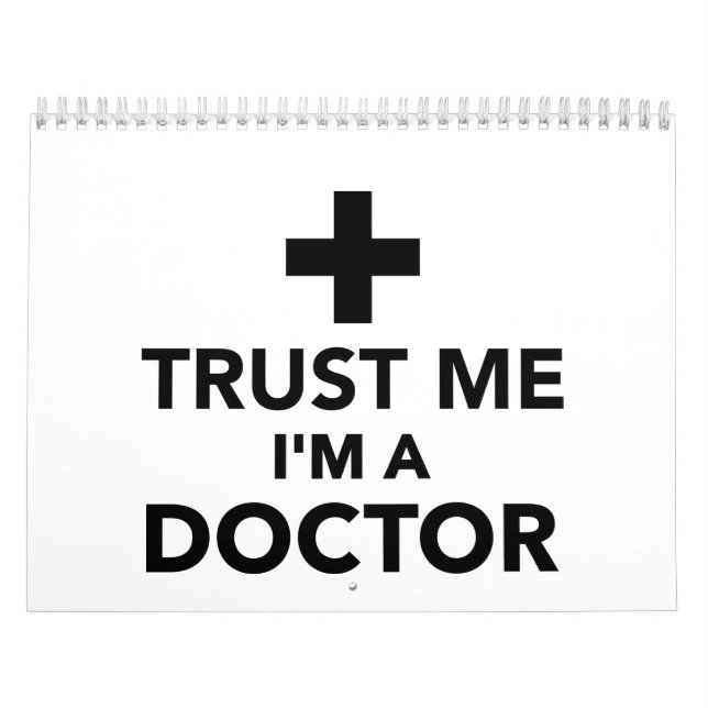 Calendario Confíe en que yo es médico (Tapa)