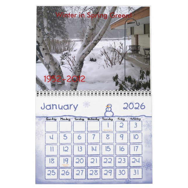 Calendario conmemorativo de 1952-2012 (Jan 2026)