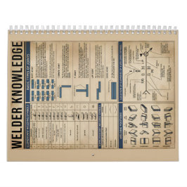 Calendario conocimiento soldador vintage ART