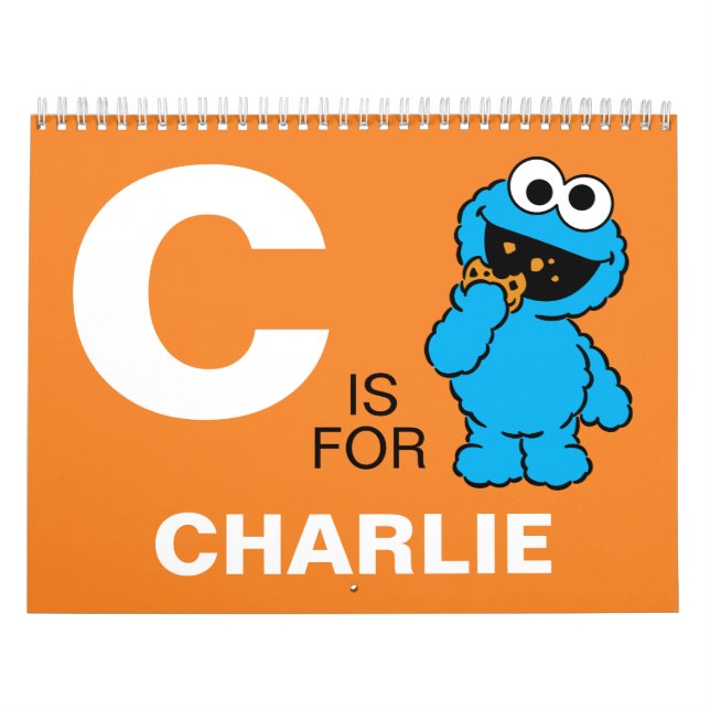Calendario Cookie Monster Sesame Street | Añadir su nombre (Tapa)