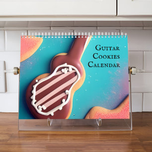 Calendario Cookies de guitarra 2026 para fans únicos de la mú