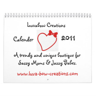Calendario corazón con el arco, creaciones de Luvabow,