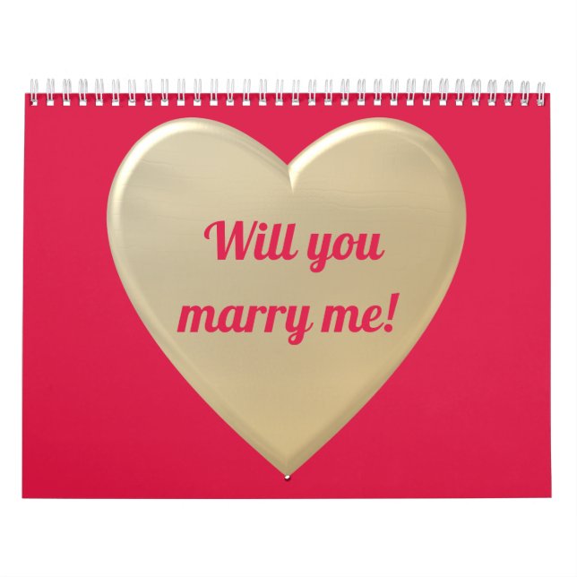 Calendario corazones dorados (Tapa)