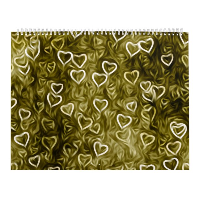 Calendario Corazones en caída - Amarillo (Tapa)