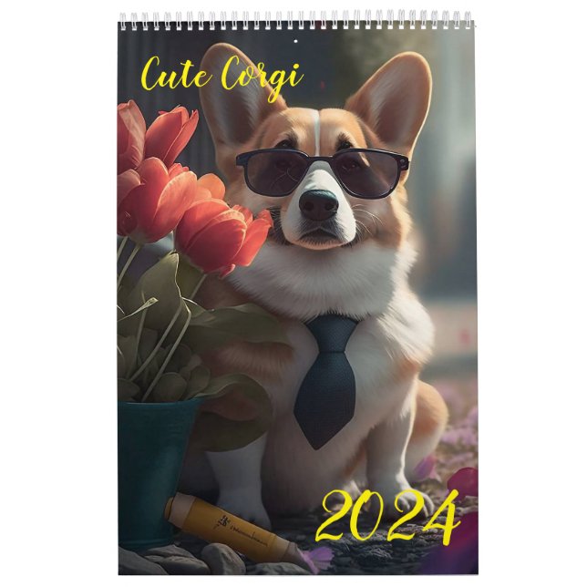 Calendario Corgi. 2024 (Tapa)