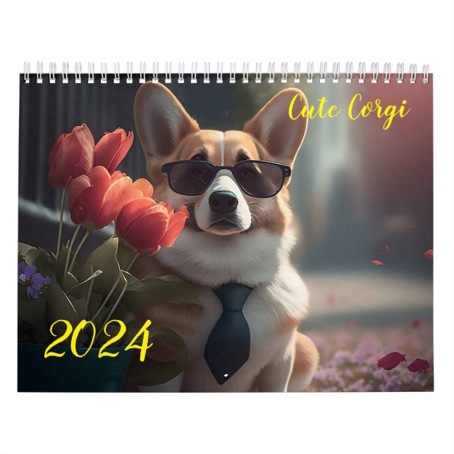 Calendario Corgi. 2024 (Tapa)
