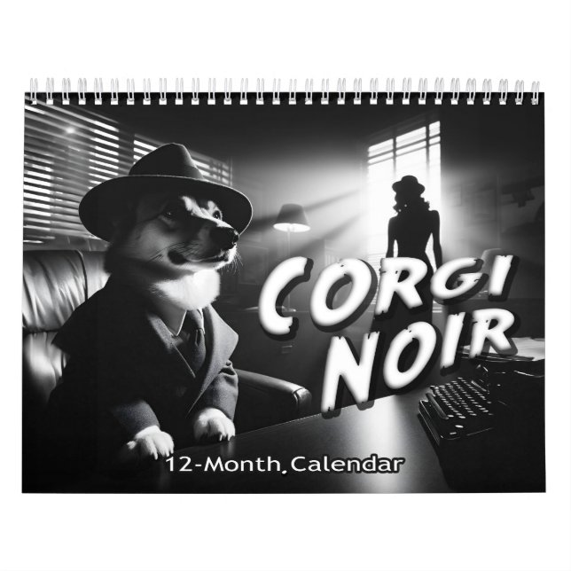 Calendario Corgi Noir (Tapa)