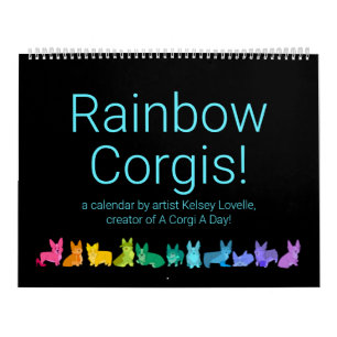 Calendario ¡Corgis arcoiris!