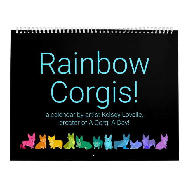 Calendario ¡Corgis arcoiris! (Tapa)