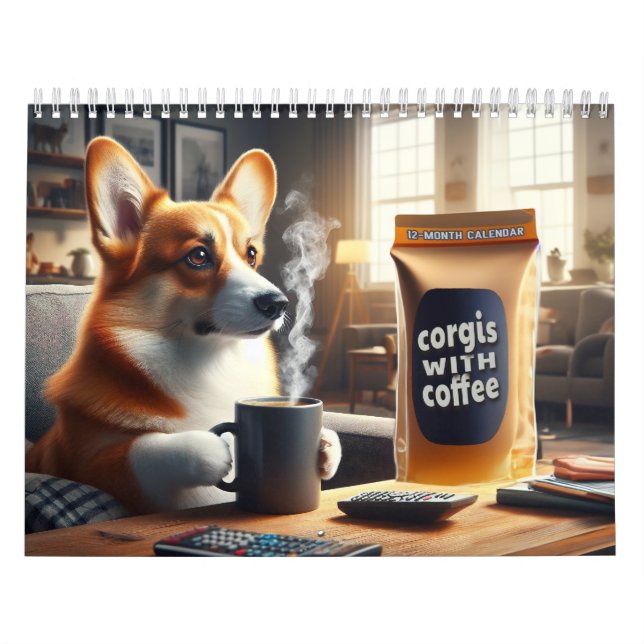 Calendario Corgis con Café! (Tapa)