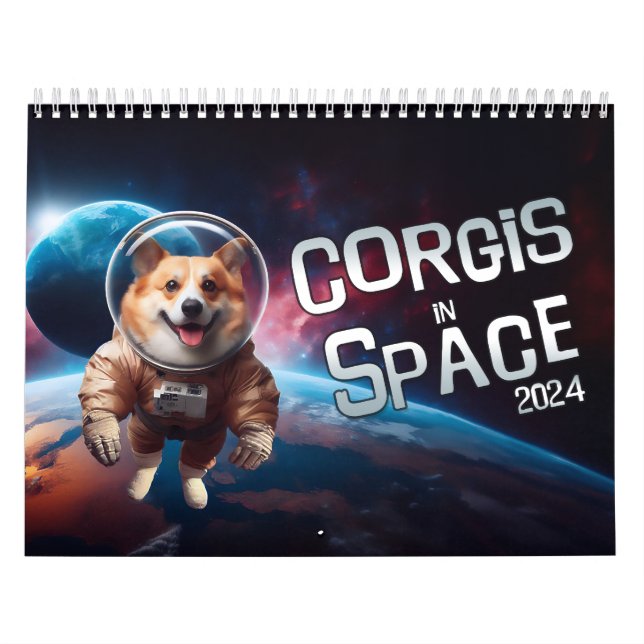 Calendario Corgis en el espacio (Tapa)