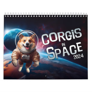 Calendario Corgis en el espacio