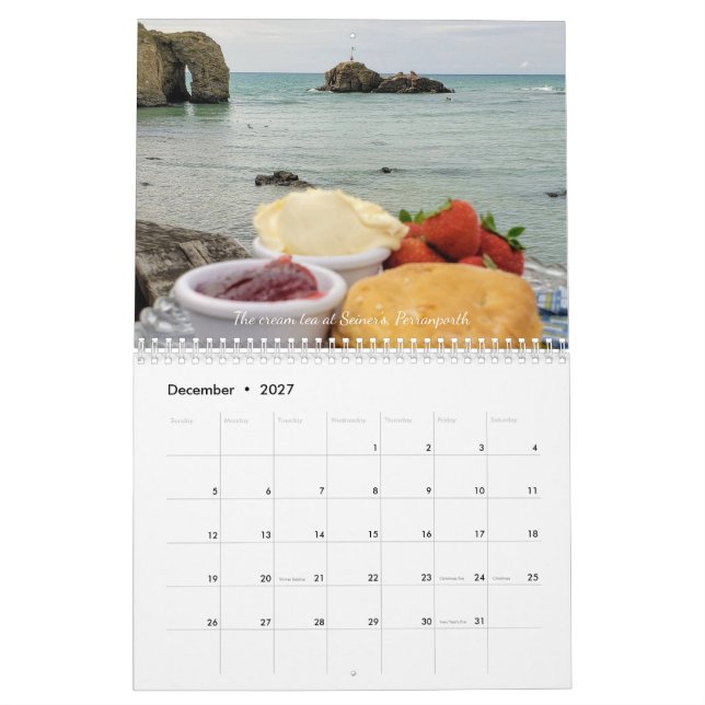 Calendario Cornish Adventures partes hermosas de Cornwall (Dec 2027)