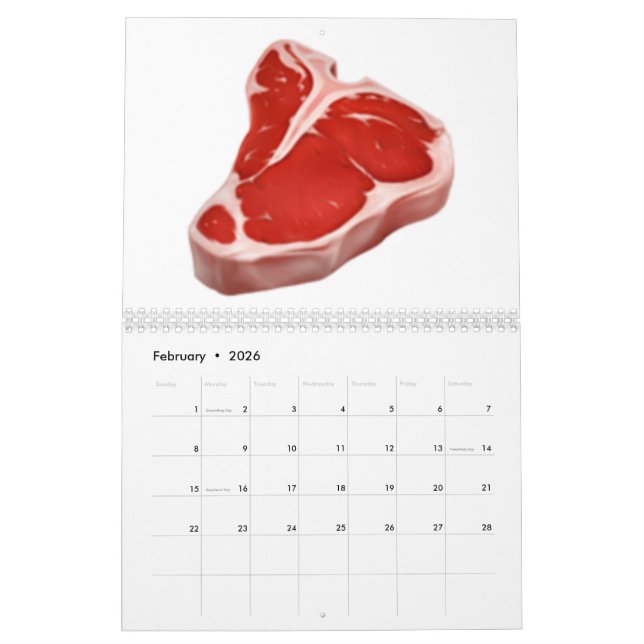 Calendario Corte de carne - Emoji (Feb 2026)