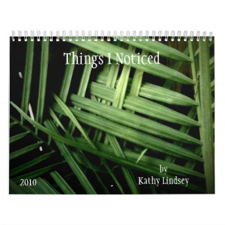 Calendario Cosas I notado, por Kathy Lindsey, 2010