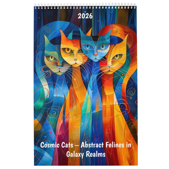 Calendario Cosmic Cats – Abstract Felines in Galaxy Realms (Tapa)